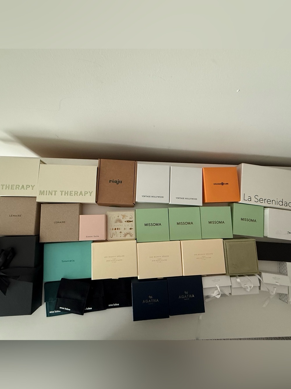 Assorted Jewelry/Accessory Boxes - Mixed Brand from Tiffany MISSOMA Sezane…